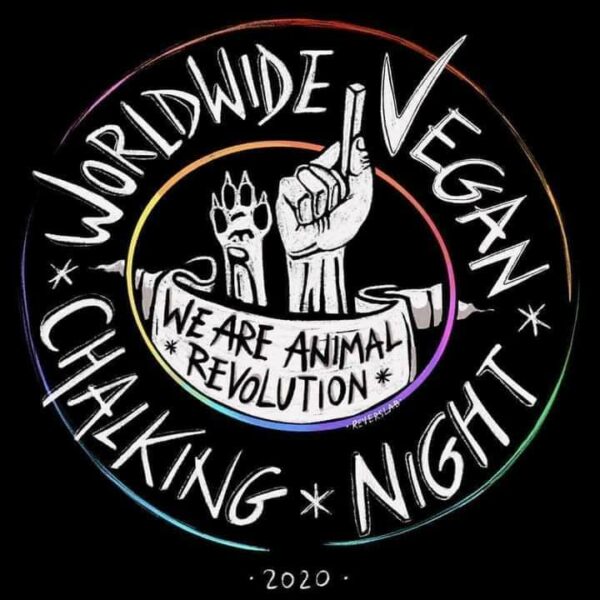 Worldwide Vegan Chalking Night Augsburg